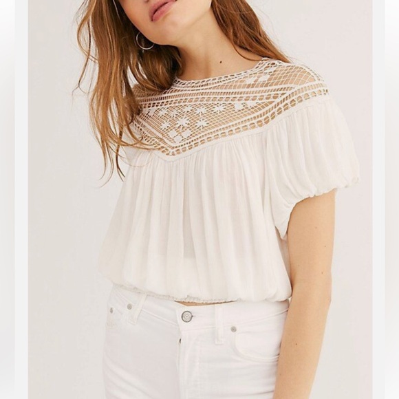 Free People Tops - Free People Lace Blouse Top
